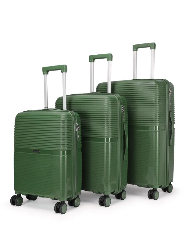 Vertical-Rib PP Trolley Set with TSA Lock — view 1 (SXLPPB016)