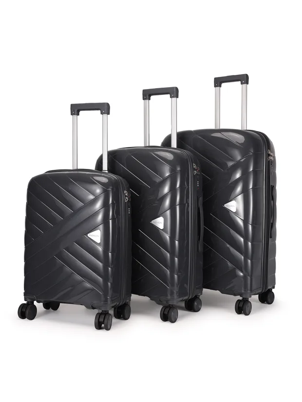 Diamond-Pattern PP Luggage Set with TSA Lock — view 2 (SXLPPB017)