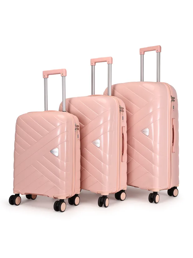 Diamond-Pattern PP Luggage Set with TSA Lock — view 3 (SXLPPB017)